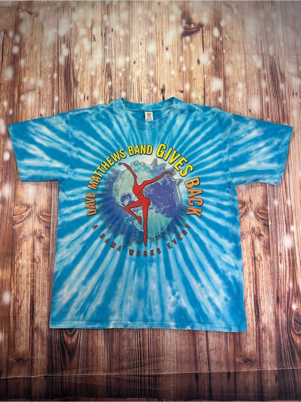 Y2K Dave Mathews Concert Tie Dye 2004 T-Shirt Golden gate Park Size Large